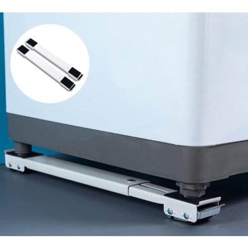 Movable Washing Machine Stand Adjustable Base Mobile Roller Foot Mats Protector Stand 24 Wheel Refrigerator Furniture Pad Holder