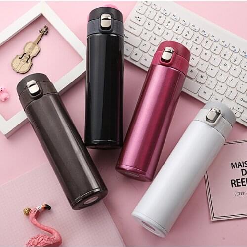 Stainless Steel Bouncing Cup Vacuum Mug Student Outdoor Portable Opening Gift Cup Custom Printed Logo Manufacturer