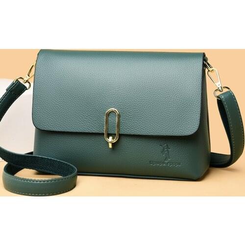 Simple Ladies Shoulder Bag High Quality Pu Leather Messenger Bag Small Purses and Handbags for Women Solid Color Crossbody Bags