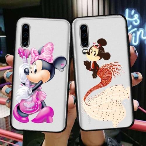 Minnie mouse toy Anime Transparent Phone Case For Huawei P40 P30 P20 P10 P9 P8 Lite E Pro Plus Etui Coque Painting Hoesjes comi