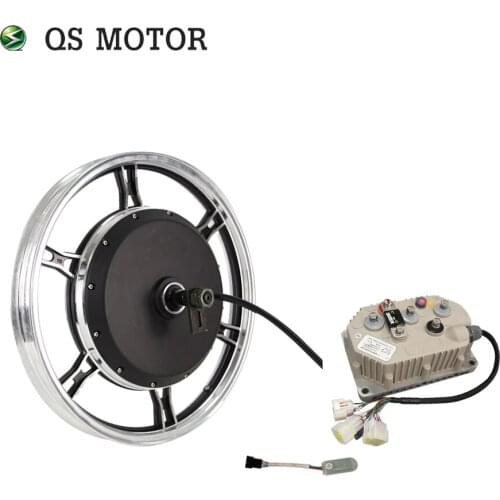 QSMOTOR 17x1.6inch 2000W V1.12 72V 70kph Hub Motor with KLS7222H Sinusoidal Brushless controller motor kits for electric Scooter