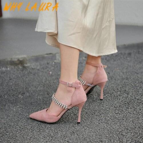 Fashion ankle strap ladies go-to sandals summer super high heels buckle ladies office work Sandalias shoes gladiator