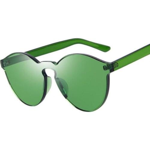 Transparent Plastic Cat Eye Sunglasses Women Men Luxury Designer Clear Sun Glasses Integrated Goggles Red Candy