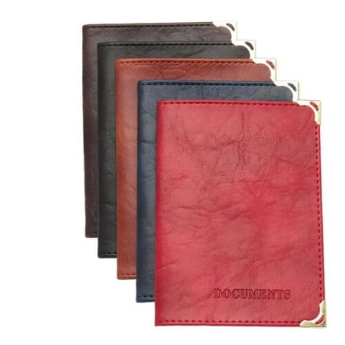 Vintage Auto Driver License Cover Unisex Formal Bag PU Leather Solid Cover For Car Driving Documents Card Credit Holder Case