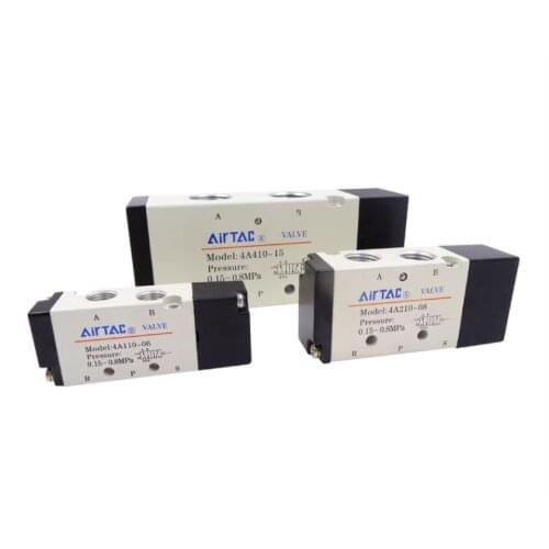 Air Solenoid Valves 4A110-06 4A120-06 4A210-08 4A220-08 4A310-10 4A320-10 4A410-15 4A420-15 5Way 2Post Pneumatic Control Valve