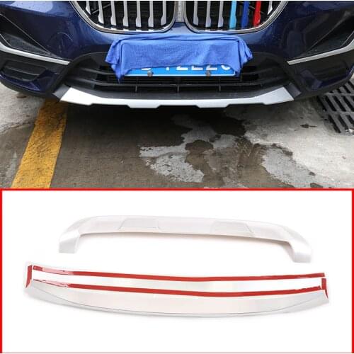 Car Accessories For BMW X1 F48 2020 ABS silver Front Rear Bumper Diffuser Protector Guard Skid Plate Fit Car Exterior decoration