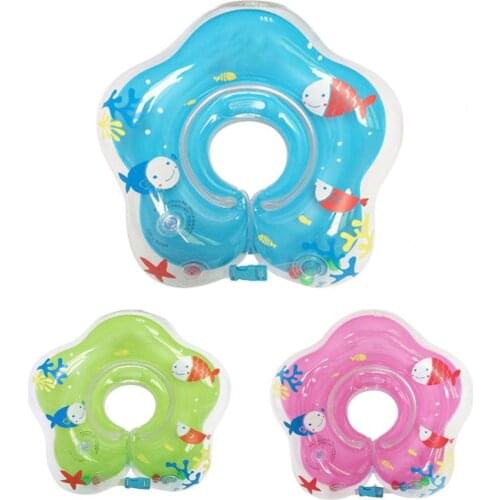 1Pcs Swimming Neck Ring Inflatable Air Leak Prevent Baby Bathing Accessory Toddler Kids Water Pool Neck Float Ring for Toddler