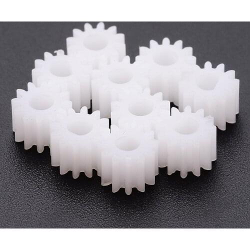10pcs1012DF D Shape Plastic Gear 3mm Hole Toy Gear Accessories for N20 D-Axis DIY Car Robot Motor