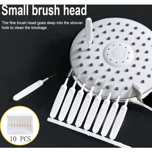 10PCS/Set Small Brush For Shower Head Cleaning Anti-clogging Shower Teapot Nozzle Kettle Spout Brush For Home Cleaning Tool