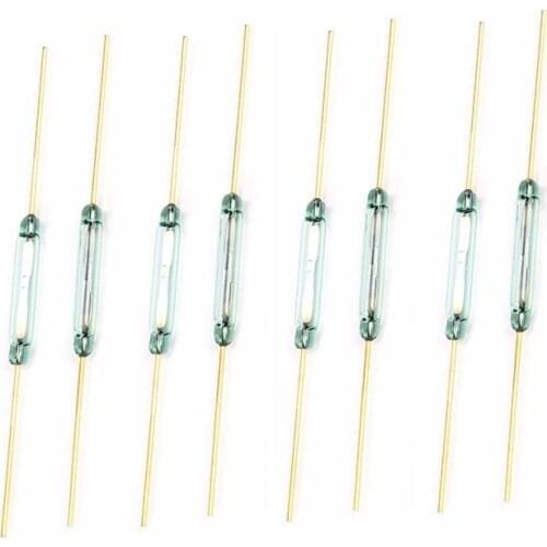 100 pcs KSK-1A Reed Switch 2x14mm Green Glass Normally Open Contact For Sensors 100% Original