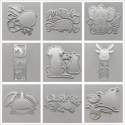 23 Styles) 2021 Animals World Metal Cutting Dies DIY Scrapbooking Paper Photo Album Crafts Dog Mould Punch Embossing Stencils