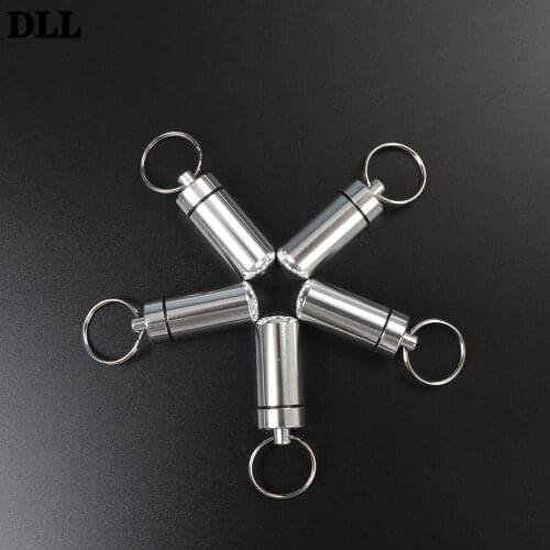 5PCS Keychain Pill Cases Bottle Holder Container For Medicines Hot Sale Pill Box Pill Box WaterProof Aluminum Drug