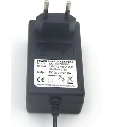AC 100-240V to 27V600mA/0.6A Power Supply Adapter Universal Charger US/EU/UK Plug DC 5.5*2.5mm Adaptor Fast shipping