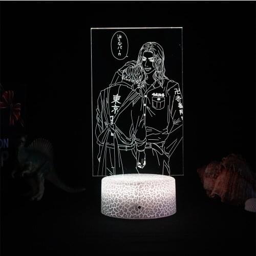 Anime Tokyo Revengers Mikey And Draken Lamp Manga 3d Light Led Lamp for Child Bedroom Decor Night Light Birthday Gift Room Table