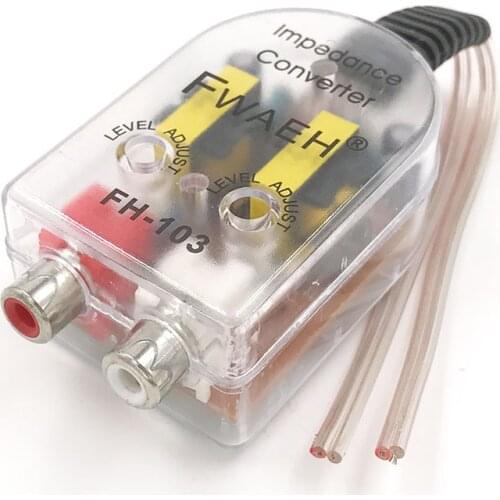 Auto Car Radio Converters Speaker High To Low Car Amplifier 12V RCA Line Use for Android DVD Car Audio Impedance Converter