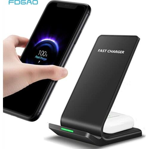 FDGAO Fast Wireless Charger 15W For iPhone 11 X XS XR Samsung S20 S10 S9 Huawei P40 Pro Xiaomi Mi 9 Type C 10W Qi Quick Charger