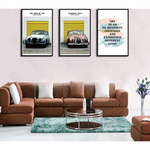 Frameless Style Home Decoration Living Room Mural Car Painting Bedroom Dining Hall Corridor Porch Canvas Hanging Painting