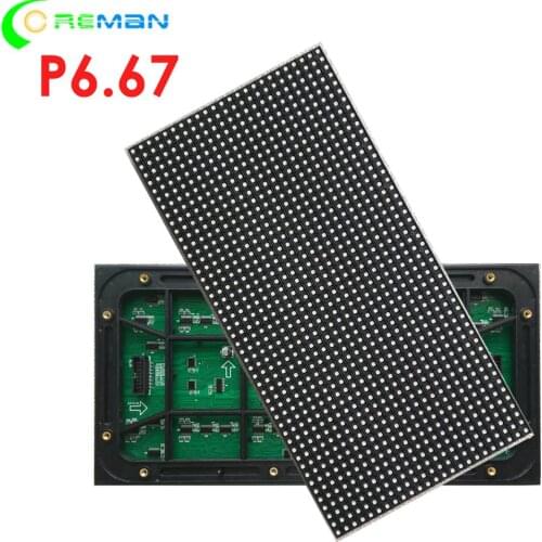 Europe aliexpress free shipping outdoor big led tv screen module p6.67 32x16cm , football stadium advertisig led sign board