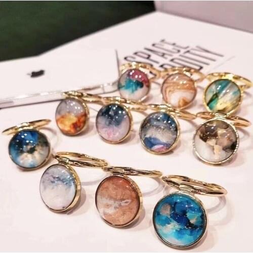 Luxury Marble Glass Ball Finger Ring Phone Holder Stand Grip Griptop for IPhone 12 Pro Max Sumsang S21 Ultra Huawei Phone Holder