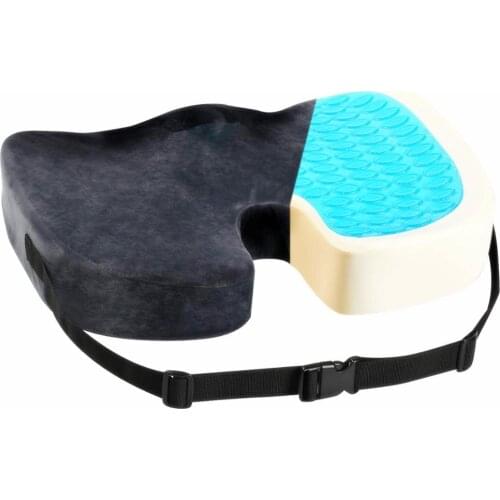 Gel Memory Foam Seat U-Cooling Effect Acne Orthopedic Coccygeal Sciatica Tailbone Relief Office Homepage