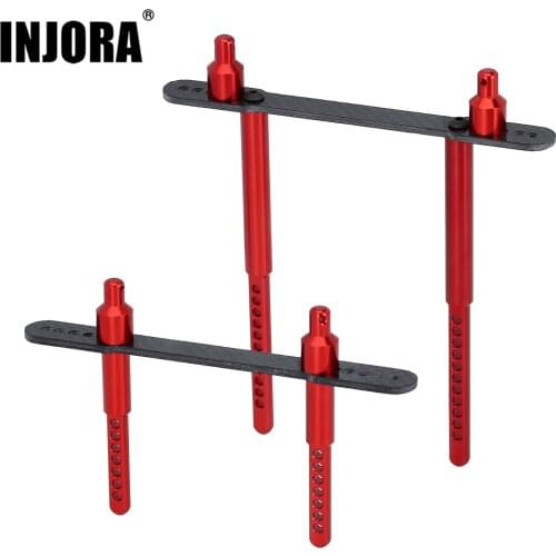 INJORA Front Rear Extended Body Post Set Shell Mount Holder for 1/10 RC Crawler Car Axial SCX10 II 90046 90047