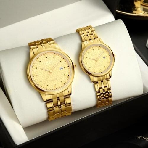KKY Brand Luxury Hot Sale Luminous Watch Lover Couple New Watches Men Women Quartz Timepiece Gold Clock Male For Women Gitf 2021