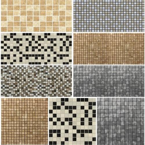 Brown Grey Mosaic Photos Backdrop Studio Photography Background Art Retro Cloth