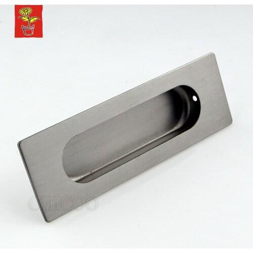 Stainless Steel Square Cupboard Handle Pulls 4.7inch Handle On Kitchen Cabinet Without Hole Furniture Door Handles Sliding Pull