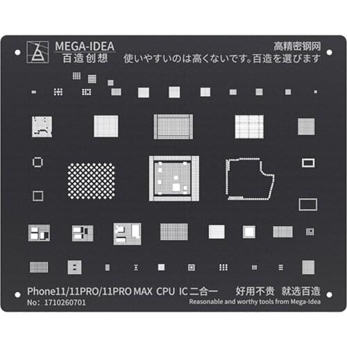 QianLi Black Steel BGA Reballing Stencil Kit for iPhone 11 pro MAX XS XR X 8 7 6S CPU NAND Chip Tin Planting Soldering Net