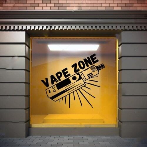Vape Zone Wall Stickers For Vape Shop Art Wall Decals Windows Decors Wall Vinyl Decoration Vape Store Pattern Removable B289