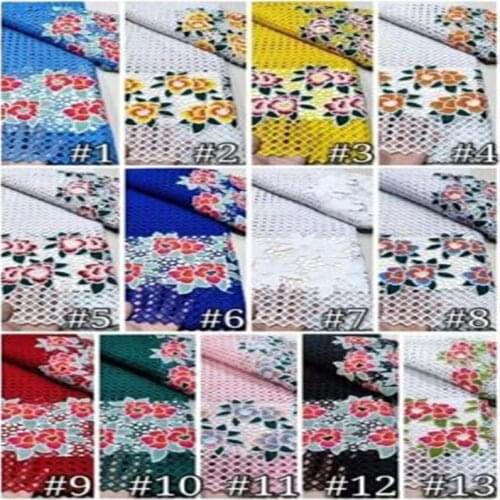 Very Neat Embroidery Soft Skin Guipure Lace 5 Yards Cupion Cord Lace Fashionable Modern Traditional West African Inspire Fabric