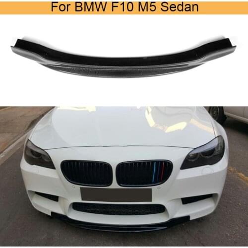 For 5 Series Carbon Fiber Car Front Bumper Lip Spoiler For BMW F10 M5 Sedan 4 Door Only 2012 - 2016 Front Bumper Lip Grey FRP