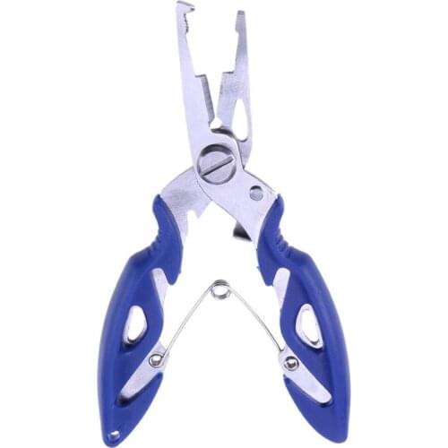 Protable Luya Pliers Anti-slip Stainless Steel Curved Mouth Fishing Lure Pliers Cutter Scissor Wire Line Cutter Hook Remover