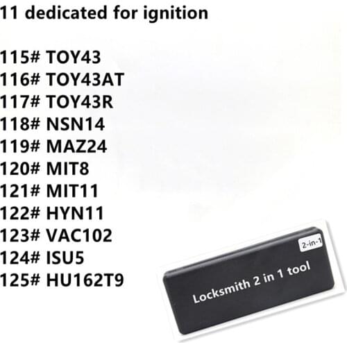 Car locksmith 2 in 1 For TOY43 TOY43AT TOY43R NSN14 MAZ24 MIT8 MIT11 HYN11 VAC102 ISU5 HU162T9,Locksmith Tools For All Types