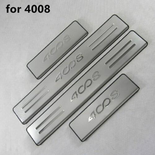 Car styling for Peugeot 4008 2012-2015 High quality stainless steel Scuff Plate/Door Sill Car accessories