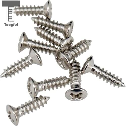 Tooyful 50 Pieces Guitar Pickguard Mounting Replacement Screws Set for Electric Guitar Bass 12mm/ 0.47inch