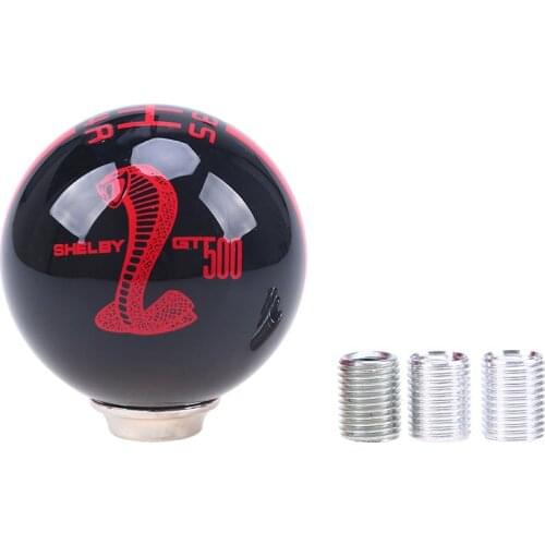 Gear Shift Knob Gear lever Universal Manual car Black Cobra Resin Fit for Shelby Mustang GT500 5-Speed 2016 new