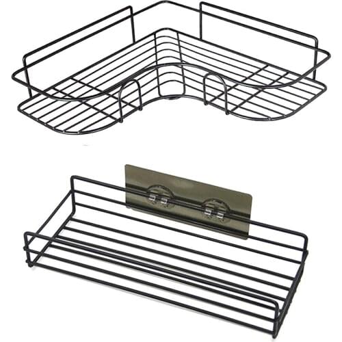 Bathroom Shelf Shower Shampoo Soap Organizer Triangle Cosmetic Punch Free Adhesive Wall Mounts Storage Rack for Kitchen Toilet