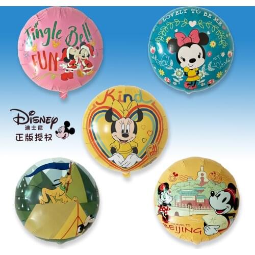 Disney Mickey Minnie 18 Inch Round Printing Balloons Childrens Birthday Party Party Decoration Wedding Gender Reveal Ballons