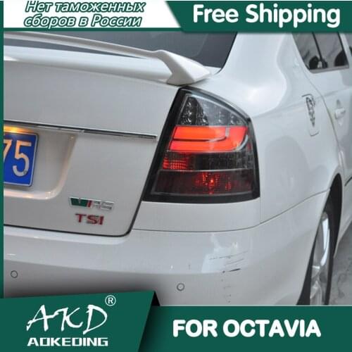 For Car Skoda Octavia Tail Lamp 2005-2014 Led Fog Lights DRL Day Running Light Tuning Car Accessories Octavia Tail Lights