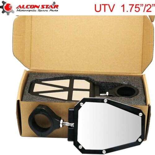 Alconstar- 1.75" Motorcycle ATV UTV Rearview Mirror Handle Bar Rear View Mirror For Can-Am Commander 1000 For Polairs For Yamaha