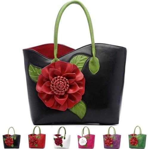 Womens bag Chinese style three-dimensional large flower bag bridal bag portable oblique hit color handmade female bag sh110058
