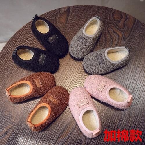 Winter 2021 mens and womens baby shoes fashion childrens shoes baby toddler shoes cotton shoes Coral Velvet / Rocking Velvet