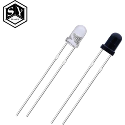 10pairs F3 3MM 940nm LEDs infrared emitter and IR receiver diodes each 5pcs Infrared to tube For arduino