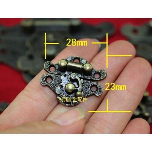 20pcs/lot Hardware accessories Buckles woodenbox Hasp lock Retro Jewelry boxes Latch Boxes lock Locking buckle 28*23mm