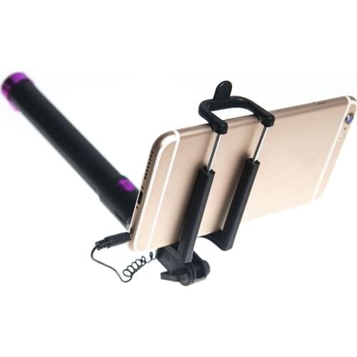 20cm-80cm Selfie Foldable Extendable Telescopic Rod Cable Range Wired Monopod Mobile Phone Holder 3.5mm Jack Selfie Sticks