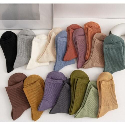 3pairs/set Fashion Soft Cotton Women Socks Top Quality Solid Color Cute Socks Sweet Princess Girl Cozy Lovely Socks