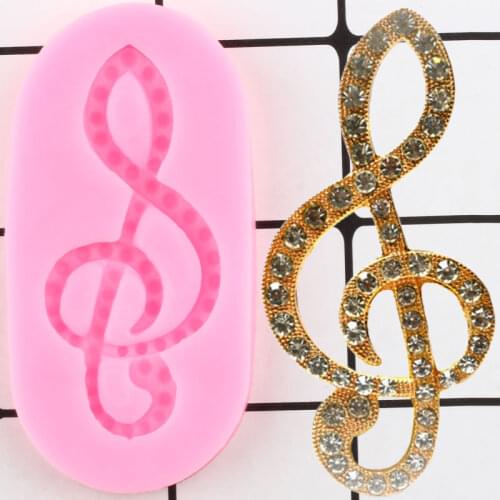3D Music Note Silicone Molds Jewelry Resin Mold DIY Cupcake Topper Fondant Cake Decorating Tools Candy Chocolate Gumpaste Moulds