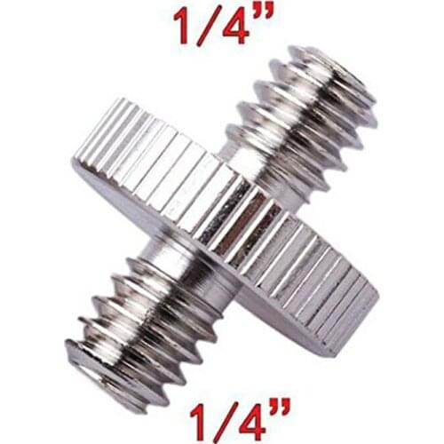 5 pcs 1/4"Male to 1/4"Male Threaded Screw Convert Adapter for Camera Tripod Ballhead Camera Double Male Screw Adapter