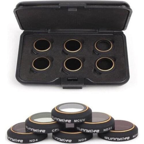 6pcs Filters for DJI MAVIC PRO/Platinum Set 6Pcs ND4/8/16/32 CPL Circular Polarizer MCUV UV Camera Lens Filter Kit for DJI Mavic